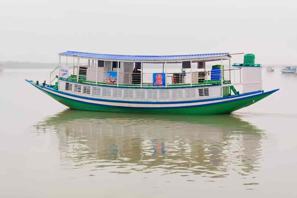 Boat on Sundarban river.