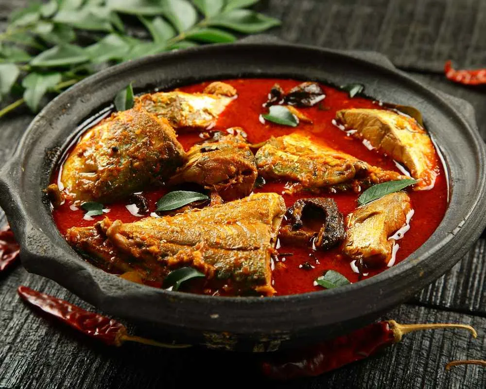 Delicious Hilsa fish served on a plate during Sundarban festival
