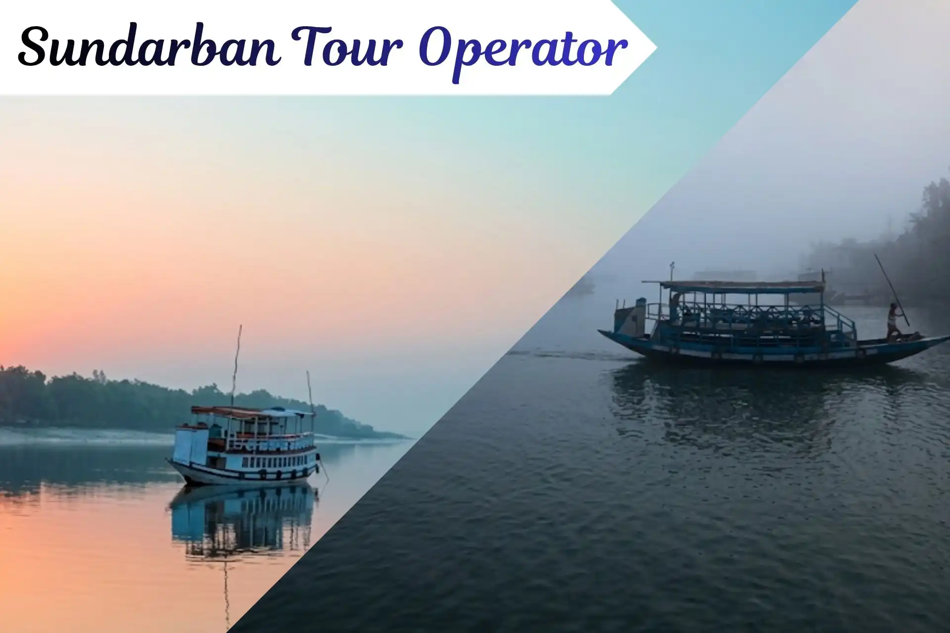 Tourist boats sailing through Sundarban river during guided Sundarban tour package