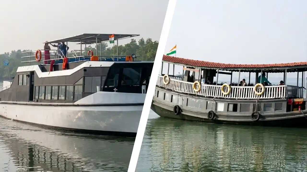 Sundarban cruise tour experience with luxury glass cruise boat sailing through mangrove waterways