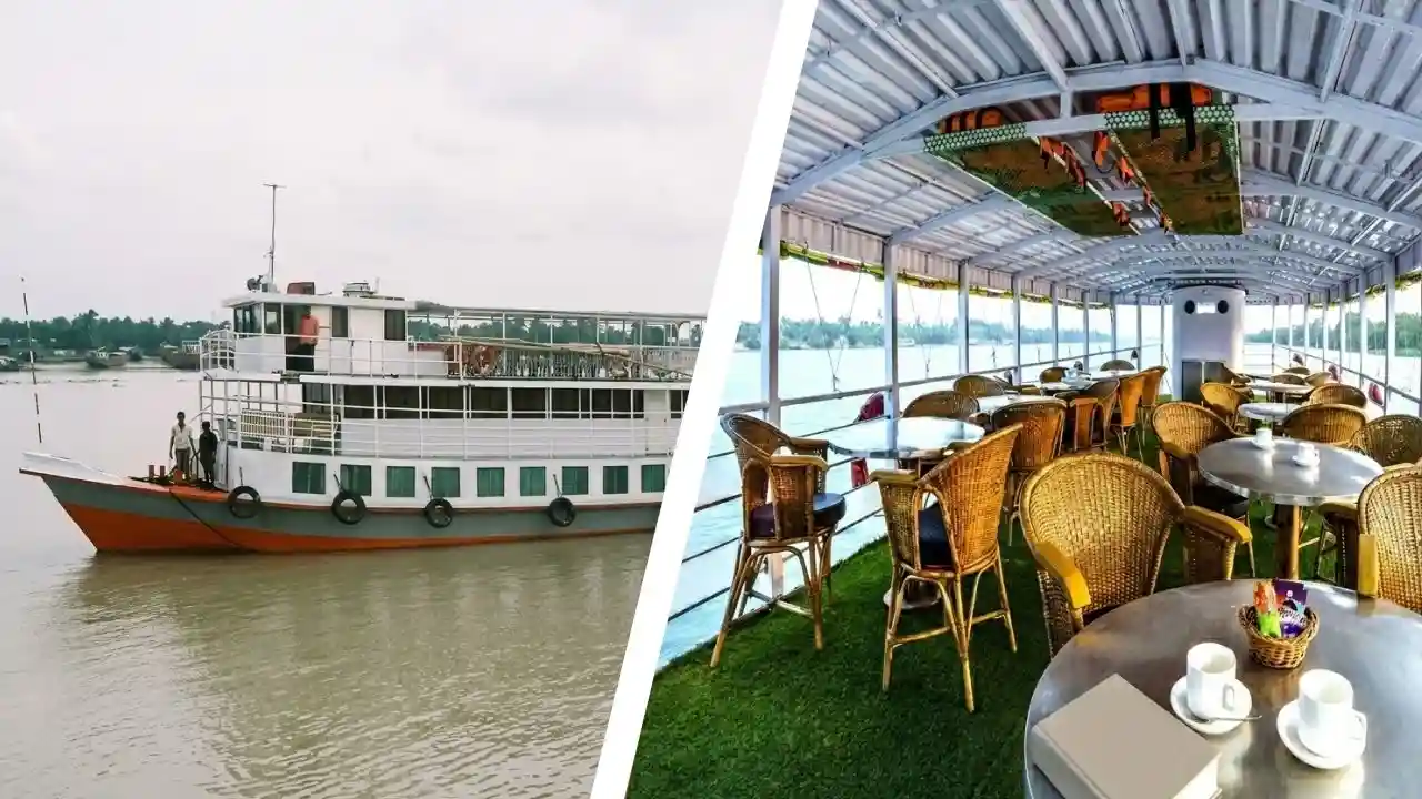 Traditional Sundarban launch tour service with spacious deck seating and river cruise experience