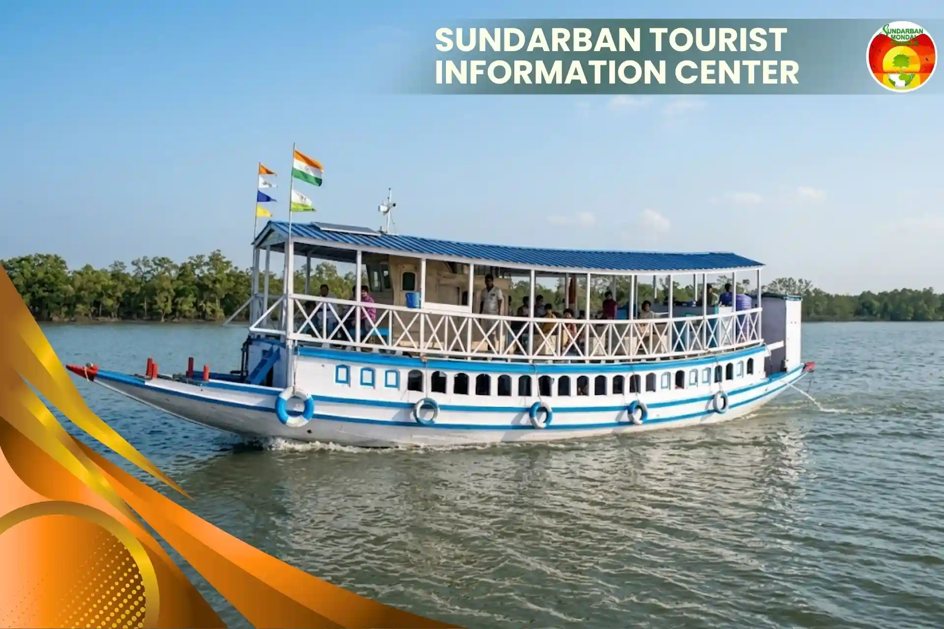 Beautiful tourist boat representing Sundarban Tourist Information Center services